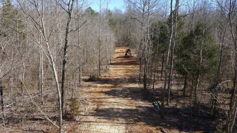 clearing a road to new home