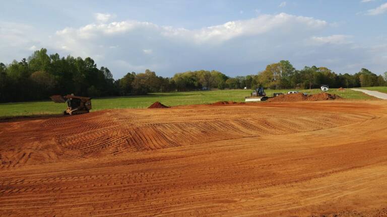 preparing lot for new home build