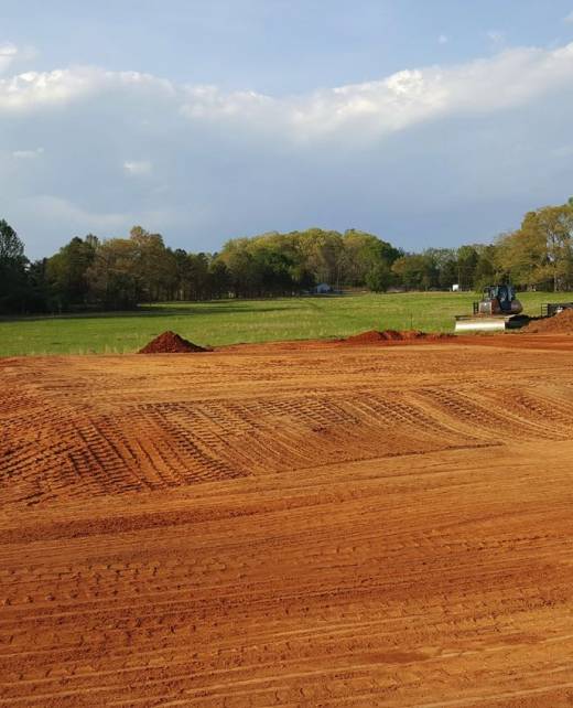 preparing lot for new home build